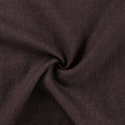 Linen fabric - Dark brown