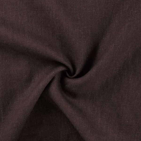 Linen fabric - Dark brown