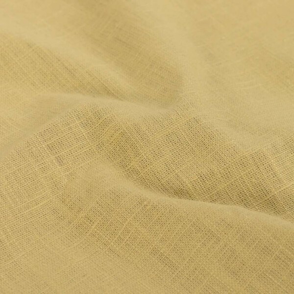 Dusty yellow linen fabric