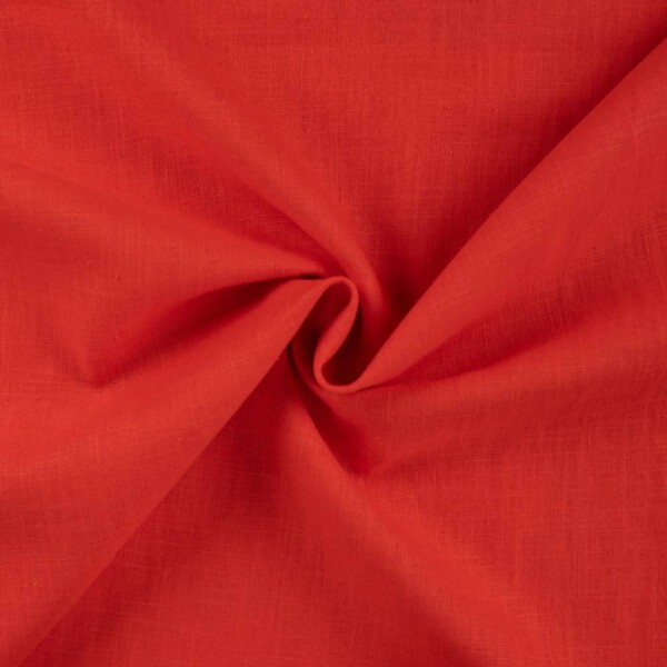 Orange linen fabric