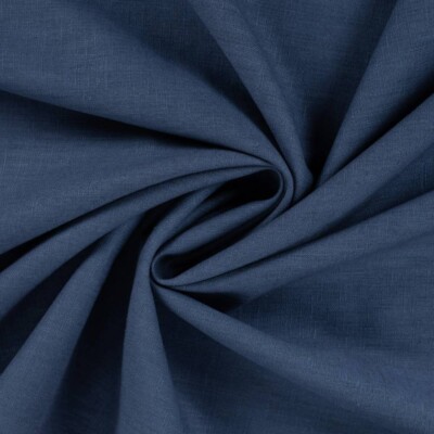 Steel blue linen fabric