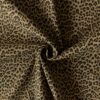 Stretch denim fabric taupe leopard 270 g/m² 150 cm