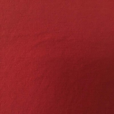 Rød merinould jersey, single jersey 165 cm