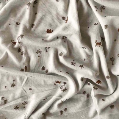 Palmer merinould jersey, 1x1 ribstrik 165 cm - Billede 3