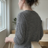 Navy-raidat merinovilla/silkki rib-rakenteessa