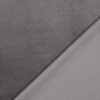 Detail of rib structure on wide-wale corduroy in grey