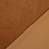 Detail of cognac corduroy with distinct texture