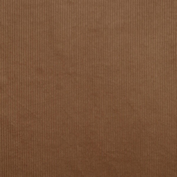 Wide-wale stretch corduroy fabric in camel, 282 g/m²