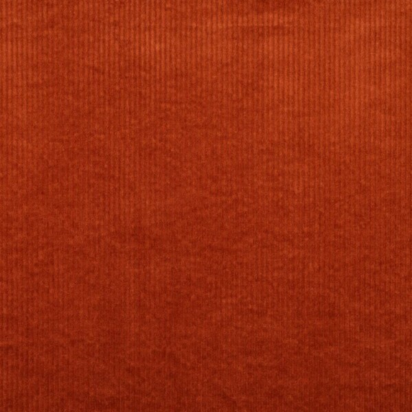 Wide-wale stretch corduroy fabric in terracotta, 282 g/m²