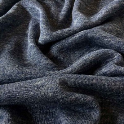 Let hør strik - Denim meleret - Billede 4