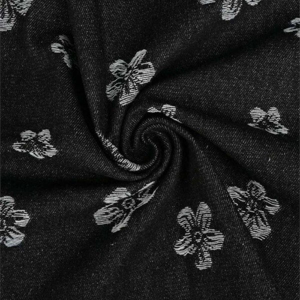 imgi_20_dsc_6348_1 Denim Jacquard Flowers black -- jacquard-woven denim fabric 330 g/m²