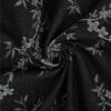 Yksityiskohta: kudottu rakenne Denim-jacquard – Kukkaoksat musta
