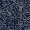 Navy rose denim jacquard – woven texture