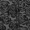 Denim jacquard med roser sort - struktur og vævning