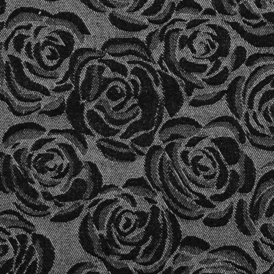 Black rose denim jacquard -- texture and weave