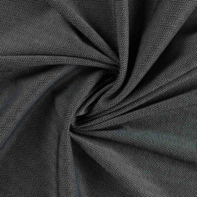 Detail of jacquard herringbone with graphic black/white pattern