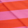 French terry fabric wholesale – wide orange and light pink stripes