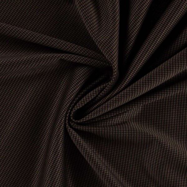 Rayon polyester spandex jacquard dark brown/black product photo