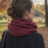 Brombær merinould jersey, syet op som snood