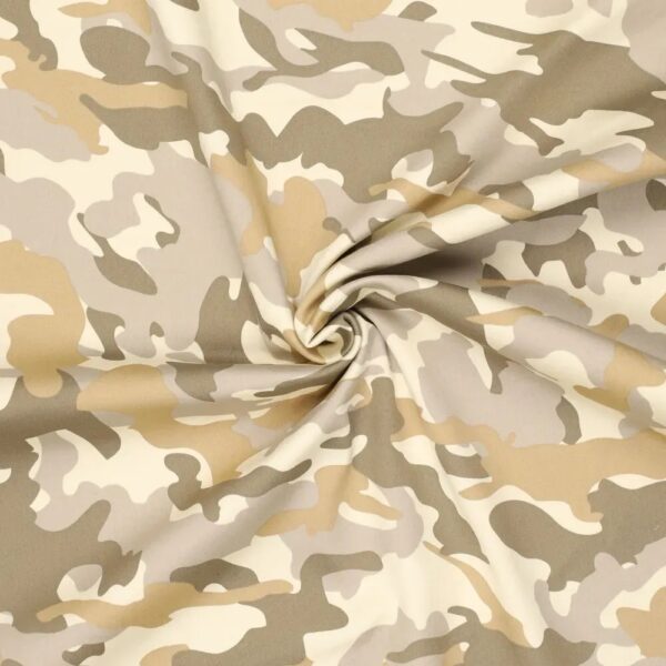 Denim stræk - Beige camouflage