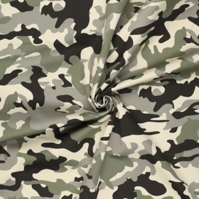 Denim stræk - Grøn camouflage