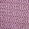 Lyserødt leopardprint med sølvglitter på french terry