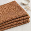Leopard Rust merinould jersey, foldet i en stak