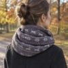Rensdyr merinould jersey, syet op som snood