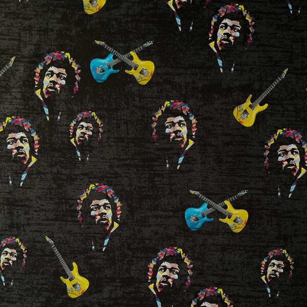 Softshell med Jimi Hendrix - Sort