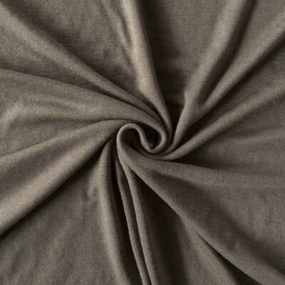 Champignon merino wool jersey, twisted into a spiral to show drape