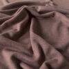 Rose Brown merino wool jersey, close-up of the rib knit texture