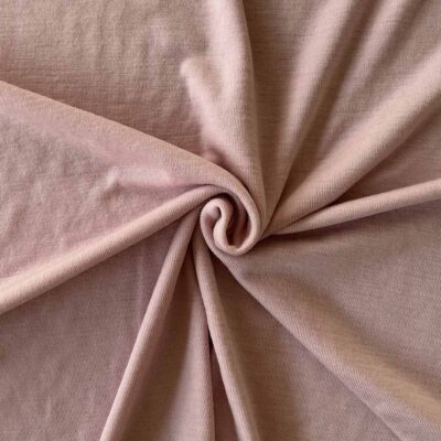 Antique rose merino wool jersey, twisted into a spiral to show drape
