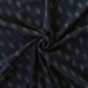 Navy Blue Mosaic merino wool jersey, twisted into a spiral to show the drape