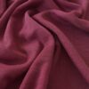 Cranberry merino wool jersey, close-up of the rib knit texture