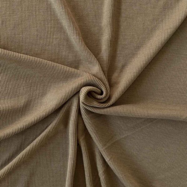 Sand merino wool jersey, twisted into a spiral to show drape