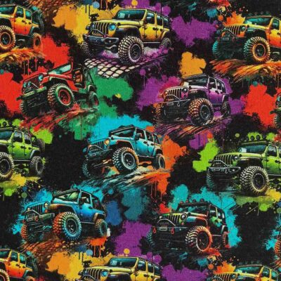 Jogging - Farverige monstertrucks