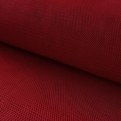 Dark red tulle fabric
