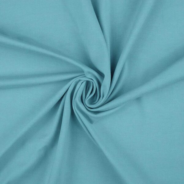 Anorakstof i aqua, twill i polyester og bomuld