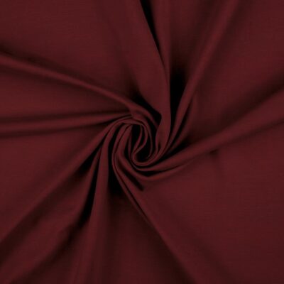 Anorakstof i bordeaux, twill i polyester og bomuld