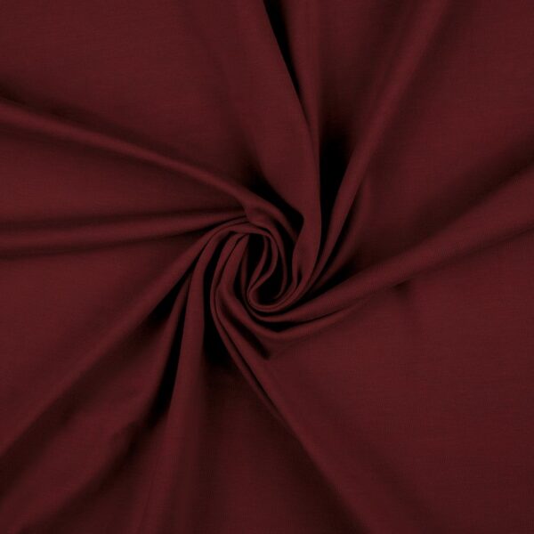 Anorakstof i bordeaux, twill i polyester og bomuld