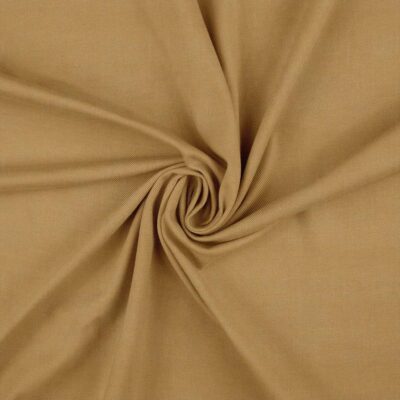 Anorakstof i camel, twill i polyester og bomuld