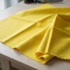 Sitruunankeltainen anorakkikangas, twill polyesteriä ja puuvillaa