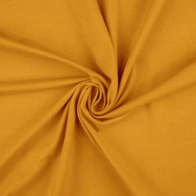 Currykeltainen anorakkikangas, polyesteri–puuvilla twill