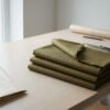 Anorakstof i khaki, twill i polyester og bomuld