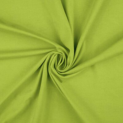 Anorakstof i limegrøn, twill i polyester og bomuld
