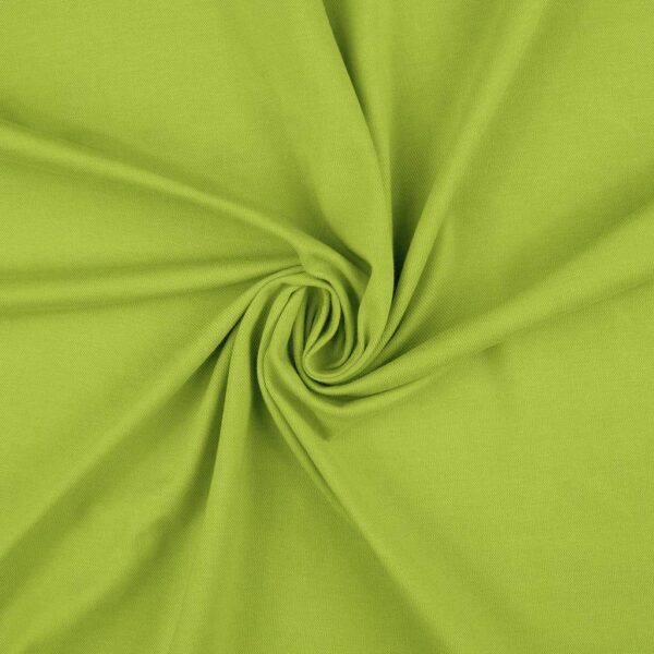 Anorakstof i limegrøn, twill i polyester og bomuld