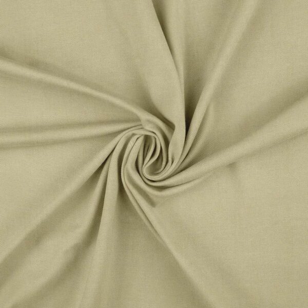 Anorakstof i lys khaki, twill i polyester og bomuld