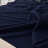 Anorakstof i marineblå, twill i polyester og bomuld
