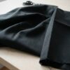 Anorakstof i sort, twill i polyester og bomuld