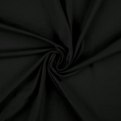 Anorakstof i sort, twill i polyester og bomuld